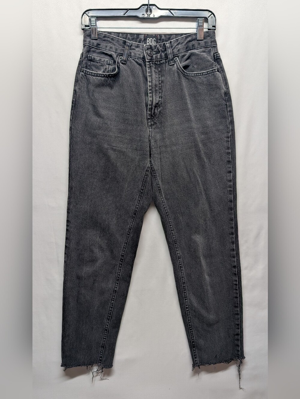 490-BDG Washed Black High-Rise Tapered Jeans